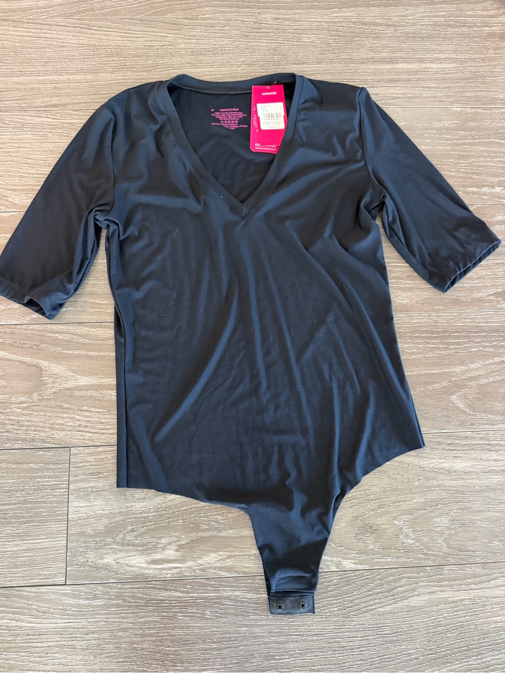 Commando Black V-Neck Bodysuit - Buttery Soft